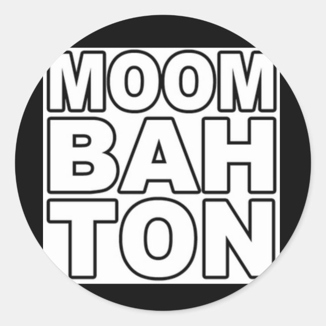 moombahton classic round sticker (Front)