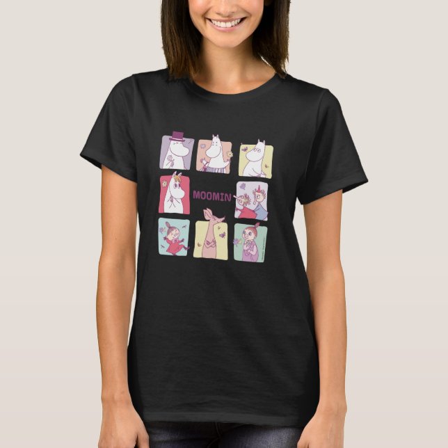 Moomin Square Character Blocks T-Shirt (Front)