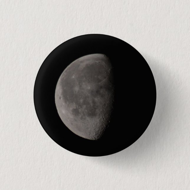 Moon 3 Cm Round Badge (Front)