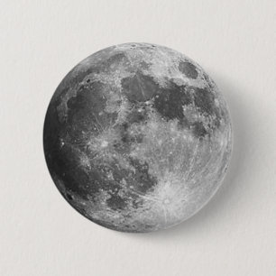 Moon 6 Cm Round Badge