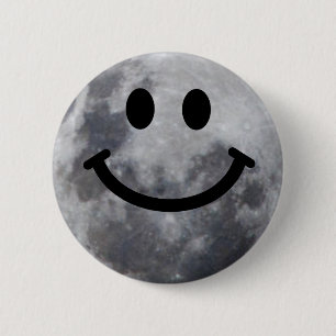 Moon 6 Cm Round Badge