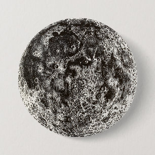 Moon 7.5 Cm Round Badge