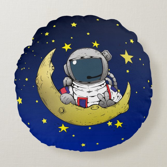 Moon Adventure Round Pillow (Front)