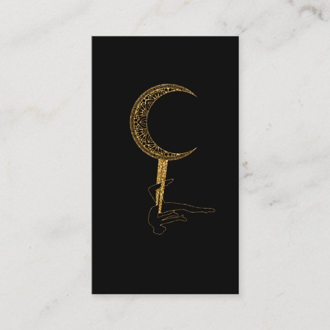 Moon Aerial Hoop Artist Circus Yoga Aerialist Business Card (Front)