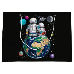 Moon And Astronaut Large Gift Bag
