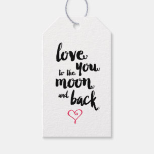 Moon and Back   Valentine's Day Gift Tag