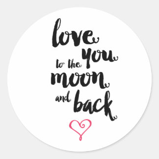 Moon and Back | Valentine's Day Sticker