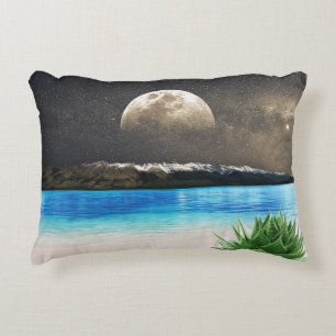 Moon And Beach Decorative Cushion