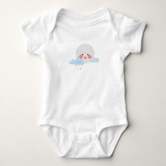 Moon and cloud cute design baby bodysuit