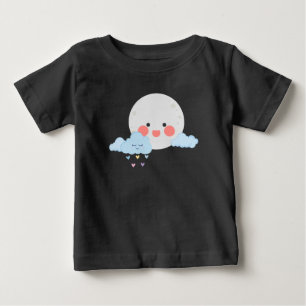 Moon and cloud cute design baby T-Shirt