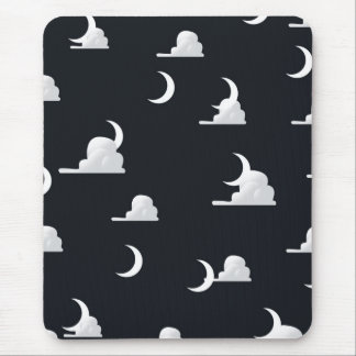 Moon and clouds pattern mouse mat