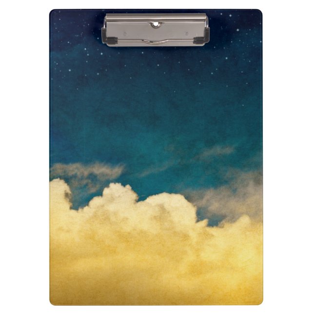 Moon And Cloudscape Clipboard (Front)