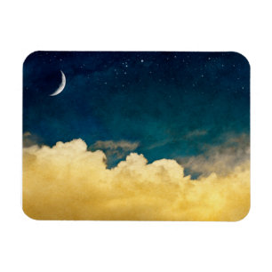 Moon And Cloudscape Magnet