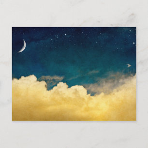 Moon And Cloudscape Postcard