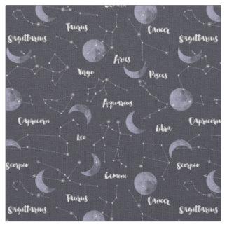 Moon and Constellations Fabric
