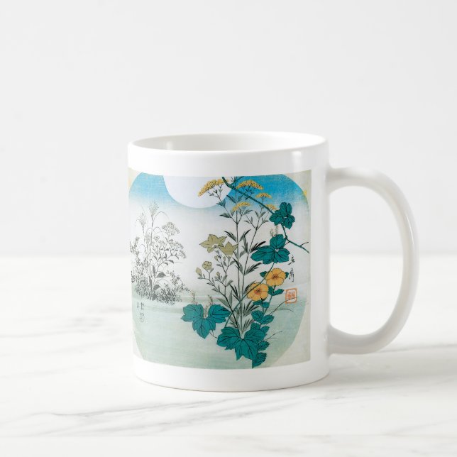Moon and Flowers Coffee Mug (Right)
