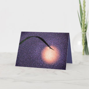Moon and Grass Halloween Card
