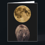 MOON AND GRIZZLY BEAR HAPPY BIG BIRTHDAY CARDS<br><div class="desc">FULL MOON AND GRIZZLY BEAR BIRTHDAY CARD. SUITABLE FOR FRAMING</div>