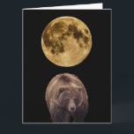 MOON AND GRIZZLY BEAR HAPPY BIG BIRTHDAY CARDS<br><div class="desc">FULL MOON AND GRIZZLY BEAR BIRTHDAY CARD. SUITABLE FOR FRAMING</div>