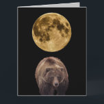 MOON AND GRIZZLY BEAR HAPPY BIG BIRTHDAY CARDS<br><div class="desc">FULL MOON AND GRIZZLY BEAR BIRTHDAY CARD. SUITABLE FOR FRAMING</div>