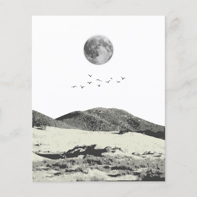 Moon and mountain wall art  flyer (Front)