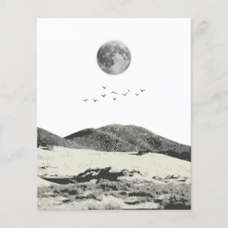 Moon and mountain wall art  flyer