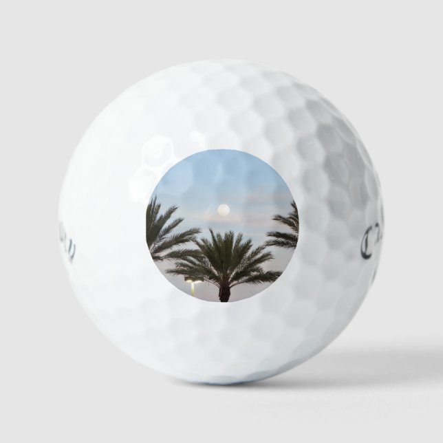 moon and palms Golf Balls (Front)