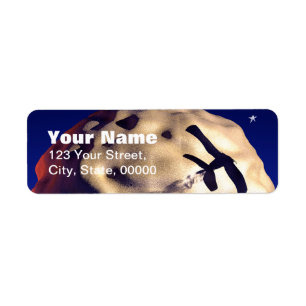 Moon and Plane Customisable Return Address Labels