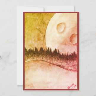 Moon and Planet Flat Invitation