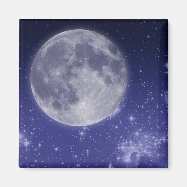 Moon and Shining Stars Magnet (Front)