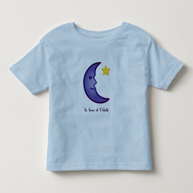 Moon and Star Toddler T-Shirt (Front)