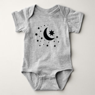 moon and stars baby bodysuit