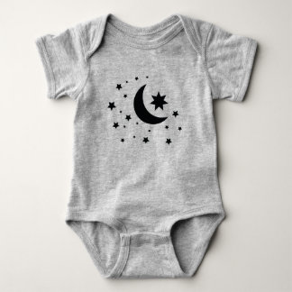 moon and stars baby bodysuit