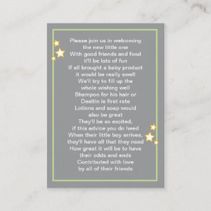 Moon and Stars Baby Product Card