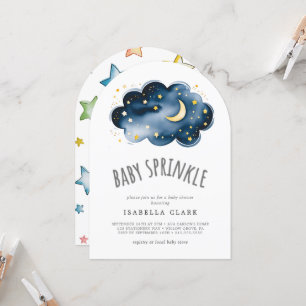 Moon and Stars Baby Shower Baby Sprinkle Invitation