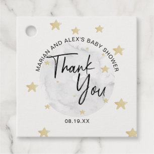 Moon and Stars Baby Shower Boy Favour Tags