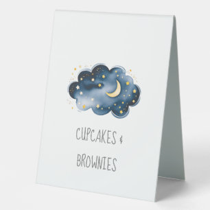 Moon and Stars Baby Shower Buffet Food Labels