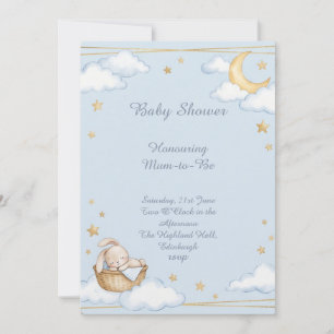 Moon And Stars Baby Shower Invitation