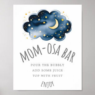 Moon and Stars Baby Shower Mum-osa Bar Sign