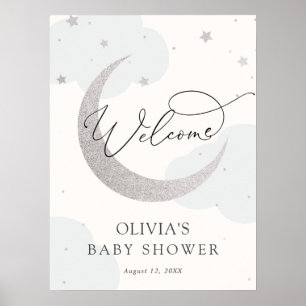Moon and Stars Baby Shower Welcome Sign