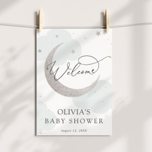 Moon and Stars Baby Shower Welcome Sign