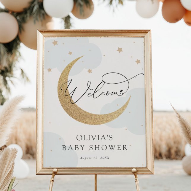 Moon and Stars Baby Shower Welcome Sign (Creator Uploaded)