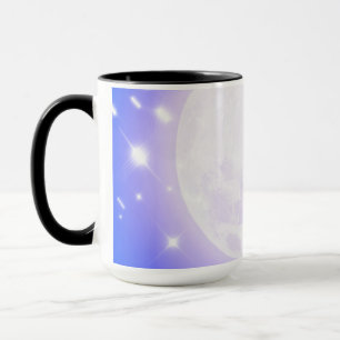 Moon and Stars Blue Mug