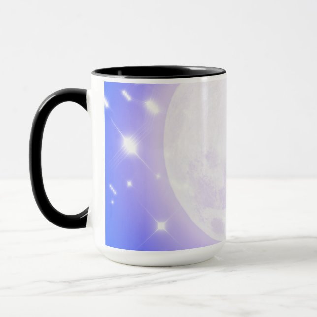 Moon and Stars Blue Mug (Left)