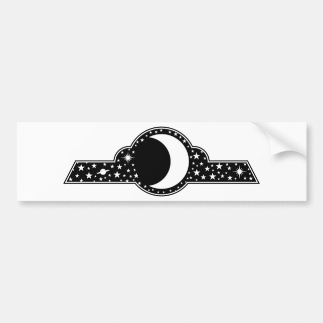 Moon and Stars Bumper Sticker (Front)
