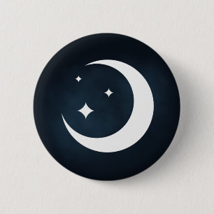 Moon and Stars / Button Pin