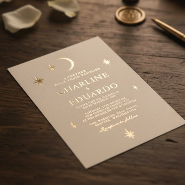 Moon and Stars  Celestial Starsign Golden Wedding (Creator Uploaded)
