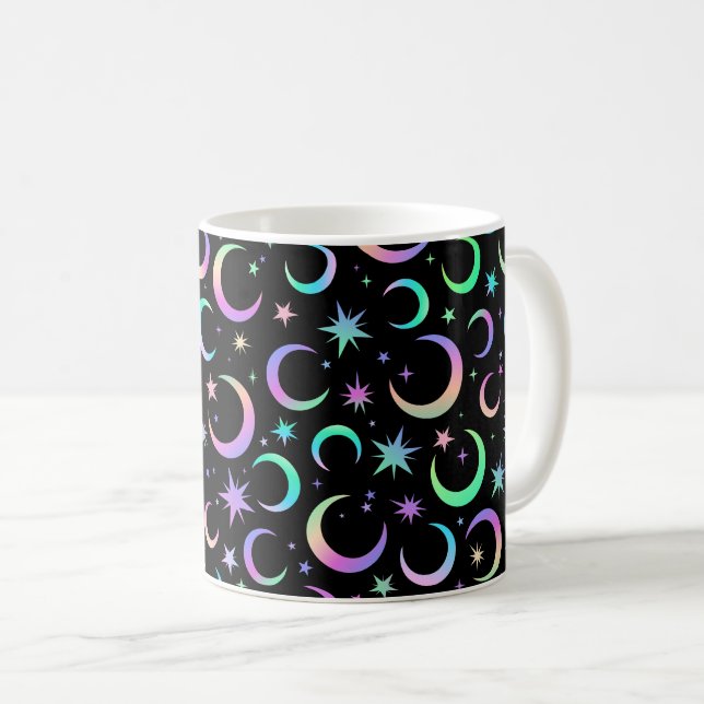 Moon and stars coffee mug (Front Right)