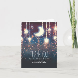 Moon and Stars Enchanted Wedding Thank You Card
