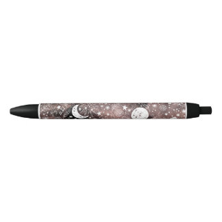 Moon and Stars Floral Galaxy Pen